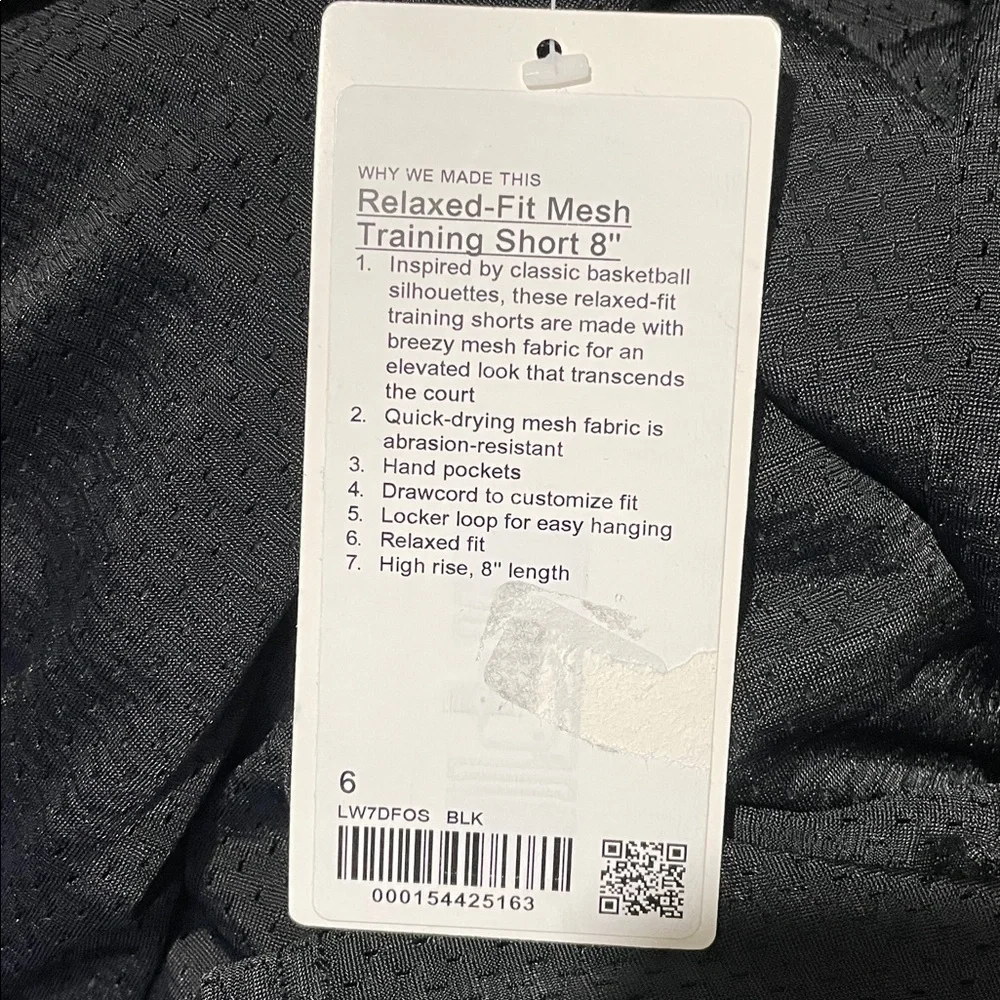 NWT Lululemon Relaxed Fit Mesh Training 8” Shorts Pockets Black Size 6 - Picture 10 of 11